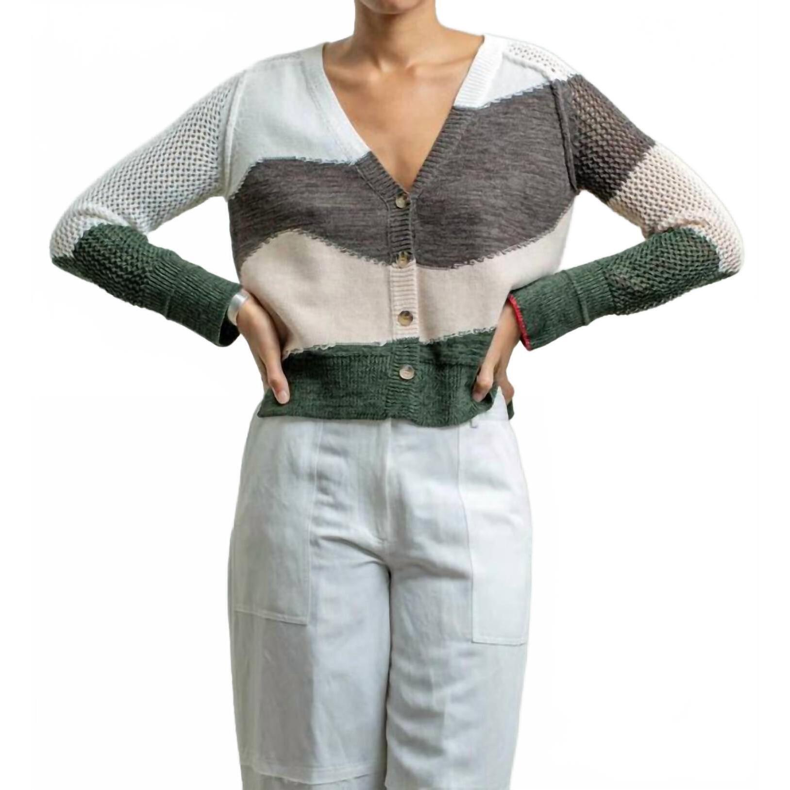 New Raquel Allegra Matisse Knit Cardigan In Neutral